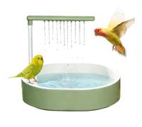 Fuente de ducha para loros - Cuenco líquido para estuche, piscina de pulverización refrescante, recipiente de limpieza de alas, centro de enfriamiento aviar | Herramienta de baño interact