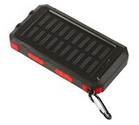 Fuente de energía solar 10000 mAh cargador de teléfono portátil con brújula, linterna LED, batería externa a prueba de golpes, para acampar al aire libre, senderismo, viajes, aventura, funciona con