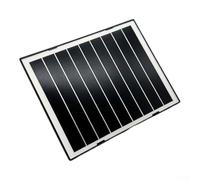 Fuente de energía solar de 7W para cámaras de seguridad con marco de aluminio no corrosivo y capacidad de carga diaria constante (negro)