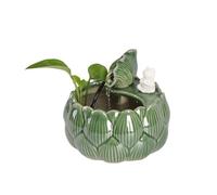 Fuente de Escritorio, Fuente de Agua Zen de cerámica for decoración de Mesa, Ideal for salón de té, Oficina y Flujo de Riqueza.(Green)