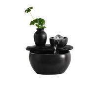Fuente de Escritorio, Fuente de Riqueza de Escritorio Adorno de cerámica Feng Shui for la Entrada de la Sala de Estar Decoración de Escritorio,Decoración