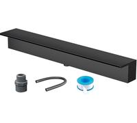 Fuente de Exterior con Cascada de Acero Inoxidable - Cascada de 160 cm para Piscina, Ideal para decoración de jardín, Kit para Piscina de Patio con Montaje en Pared, Longitud Ajustable de 20
