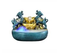 Fuente De Interior PiXiu Fuente de Agua Que Fluye Decoración Sala de Estar Oficina Decoración de Escritorio Decoración del hogar Decoración de Fuente de Escritorio Fuente De Sobremesa(B,S)