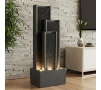 Fuente de jardín BK903 Pared de Agua 99 cm Fuente de pie Fuente con iluminación Cascada decoración de jardín Fuente de Interior