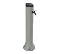 Fuente de jardín color paloma, modelo tritone con gancho para manguera. diámetro 15 cm altura 100 cm. fuente fabricada en hdpe (polietileno de alta resistencia) resistente a los rayos uv, a la cal y a