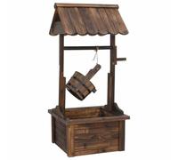 vidaXL Fuente Pozo de Deseos - Bomba eléctrica, madera de abeto, efecto sonoro/óptico - 57x50x112 cm