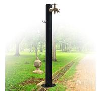 Fuente de jardín Hexagonal de Acero Inoxidable con Manguera y Gancho para Grifo de Suelo: diseño Independiente Resistente a Las heladas para decoración Exterior y solucio