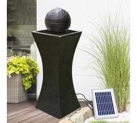 Fuente DE JARDÍN Solar ELEGANTIA Fuente DE Agua con luz LED y batería de Litio Fuente para terraza y Balcon