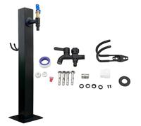 Fuente de jardín vertical de acero inoxidable 304 Columna de agua resistente a la congelación al aire libre con grifo Diseño duradero resistente a la intemperie for riego(B,2)