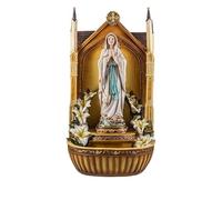Fuente de la Virgen de Lourdes patrona de los Enfermos de Resina Pintada a Mano