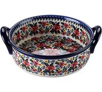 Fuente de lasaña grande honda, fuentes for hornear for horno, cacerolas pequeñas 21x18,5x7 cm, fuente de horno de cerámica de 950 ml, bandeja redonda for hornear, fuente for asar-crisantemo ( Color :