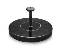 Fuente de luz LED 7 colores, fuente solar, giratoria, bomba agua 6 boquillas, baño for pájaros al aire libre, jardín(13CM No lights)