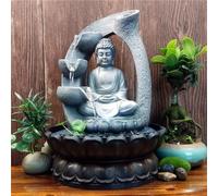 Fuente de Mesa con Cascada de Buddha Fengshui para meditación, decoración de Interiores, Kit de Cascada con Flujo de Agua Circular para el hogar, Oficina, Dormitorio decoración