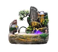 Fuente De Mesa De Resina, Montaña Artificial, Agua Corriente, Fuente De Interior, Rueda Feng Shui, Bola Giratoria Que Invita A La Riqueza, Adornos De Fuentes De Agua, Decoración De Sala De Estar Y Of