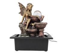 Fuente de Mesa Decorativa USB Bomba Silenciosa Luz LED para Sala de Estar, Fuente de Cascada de Escritorio Premium para Relajación