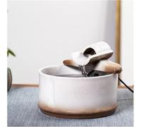 Fuente de Mesa, Diseño de bambú simulado for decoración del hogar Interior y Exterior, Mesa, Escritorio, Oficina, Alto 5,1"(White)