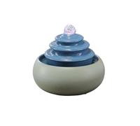 Fuente de Mesa Fuente de Agua sobremesa con Bola Cristal, Fuente for Interiores, Ideal for la decoración del hogar y Oficina Fuente de Agua Decorativa(Blue)