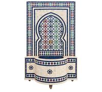 Fuente de mosaico Marrakesch 039 con sistema LoopFlow y ruedas, 131 cm | El sistema LoopFlow hace circular el agua en Marrakesch 039. Las ruedas facilitan la colocación de esta fuente de mosaico.
