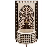 Fuente de mosaico Marrakesch 040 con LoopFlow, marrón-beige, 106 cm | LoopFlow mantiene el agua en circulación en Marrakesch 040. Las ruedas permiten situar esta fuente de mosaico con facilidad.