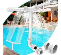 Fuente de Piscina Ajustable 2 en 1 - Accesorios de Doble Chorro para Piscina Fuera del Suelo/Subterráneo - Riego de Jardín al Aire Libre