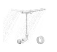 Fuente de piscina, aspersor de doble cabeza, rociador de agua ajustable de 360°, adaptador en forma de T, función de cubierta de refrigeración, para piscina en el patio trasero, paisajismo, ocio en el