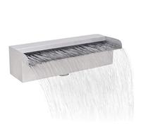 Fuente de Piscina de Acero Inoxidable con Cascada, Rectangular, para Piscina, 304, para Estanque, Piscina, jardín, Exterior, 300 ml