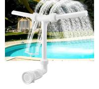 Fuente de Piscina de Doble Pulverización, Fuentes de Piscina para Piscinas Sobre El Suelo, Fuente de Agua Ajustable con Adaptador para Jardín Al Aire Libre, Temperatura del Agua de Refrigeración de 6℃