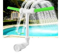 Fuente de Piscina de Doble Rociado, Fuente Piscina Cascada Ajustable con Adaptador para Jardín al aire libre, Fuente de Aspersión para Piscinas Enterradas y Elevadas