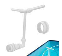 Fuente de piscina, función de pulverización ajustable, decoración de rociadores de jardín, ajuste de retorno fácil de fijar, aireador de agua de refrigeración, cascada de 2 niveles, ideal para