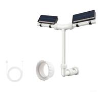 Fuente de piscina LED con energía solar, doble cabezal con altura de pulverización ajustable, control remoto y aplicación, función de agua al aire libre para estanques de jardín o patio