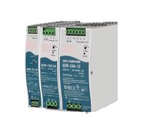 Fuente de poder DIN SDR-120-24 12V/24V/48V 5A/10A/20A 75W/240W/480W | Convertidor AC-DC, puente completo, múltiples salidas 12V/24V/48V para riel DIN.(SDR-120-12 12V10A)
