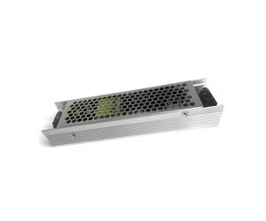 Fuente de poder LED de 150W, 12V, 12.5A, IP20, ideal para iluminación y proyectos electrónicos interiores.