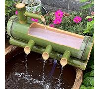 Fuente Decorativa de bambú, Tamaños múltiples al Aire Libre Interiores del jardín japonés de la decoración bambú Fuente Agua(85cm)