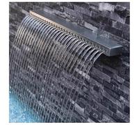 Fuente decorativa para piscina con cascada de acero inoxidable Kit de fuente decorativa para piscinas, patios, jardines y estanques de koi (uso en exteriores)(40CM)