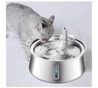 Fuente Gatos Acero Inoxidable 4L con Ventana Transparente,Bomba Silenciosa, Multi-Filtración, Fuente Agua Gatos No Sputter, para Múltiples Mascotas
