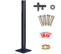 Fuente Jardin Exterior, Acero Inoxidable 304 Columna de Agua Independiente para Jardín, con Grifo para Riego y Lavado de Autos(80cm/31in)