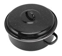 FUENTE PARA ASAR HIERRO ACERO INOXIDABLE ASADOR REDONDO ESMALTADO ANTIADHERENTE CON TAPA 26CM (YUYTE38tn0pw4z9-11)