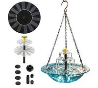 Fuente para baño de pájaros - Cascada, resistente a la intemperie, decorativa | Fuente para Aves con Energía Solar,Atrae y vida silvestre: colibríes, pinzones. Jardín, estanque, piscina, patio, porche