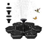 Fuente para Baño De Pájaros Solar,Ornamento De Paisaje con Seis Boquillas - Fuente Baño De Pájaros para Jardín - para Patio Trasero Parque Piscina Casa De, Exterior Accesorios para Casas De Vacacione