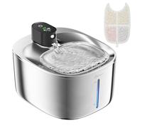 Fuente para Gatos de Acero Inoxidable, 4L Bebedero con Sensor Automático, Ultra Silenciosa, Batería de 4000 mAh, Apto para Perros y Mascotas - FS10proB