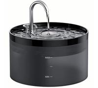 Fuente para Gatos, GIOTOHUN Bebedero con Forma de Grifo - 2L Bomba Súper Silenciosa, Filtro de Pelos Suelto, Dos Patrones de Flujo de Agua, Fácil de Quitar y Lavar - Negro