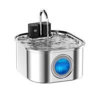 Fuente para gatos inalámbrica NautyPaws: 3,2 L de acero inoxidable, detector de movimiento, dispensador automático de agua para perros y gatos, 42000 mAh, funciona con pilas