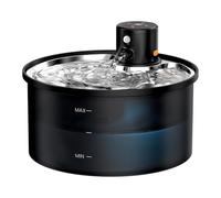 Fuente para Gatos sin Cable: Bebedero Gatos Inalambrico - 3.2L Fuente Gato con Sensor de Movimiento - Automatico Dispensador Agua Gato con Bateria 4000mAh Recargable - Inoxidable Bandeja para Beber