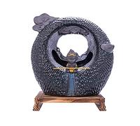 Fuente para Interior Cerámica Tablero de Agua Fuente de Agua Chino-Estilo Corriente Corriente Agua Lucky Ornamentos Monkey King Cascada Zen Meditación Decoración Fuente de Agua Decorativa