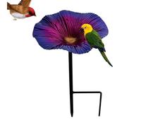 Fuente para Pájaros con Estaca de Flores para Jardín | Estaca Bebedero de Abejas | Estación De Agua para Colibríes,para Exterior Jardín Patio Porche Césped Observadores De Aves Amantes
