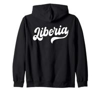 Fuente retro liberiana, diseño clásico liberiano Sudadera con Capucha