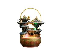 Fuente rocosa de mesa para interiores con bomba automática y luz LED para relajarse en el hogar