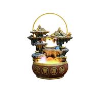 Fuente rocosa de mesa para interiores con bomba automática y luz LED para relajarse en el hogar