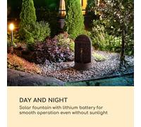 Fuente solar Blumquell LED 5 m de cable panel solar de piedra fundida