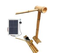 Fuente Solar De Bambú Decorativa, Fuente De Agua De Jardín Zen De Bambú Feng Shui Con Bomba Y Panel Solar, Fuentes De Pie, Kit De Bomba De Agua Solar Diy, Para Interiores Y Exteriores, Un Color - 50